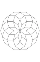Eenvoudige mandala kleurplaat 4